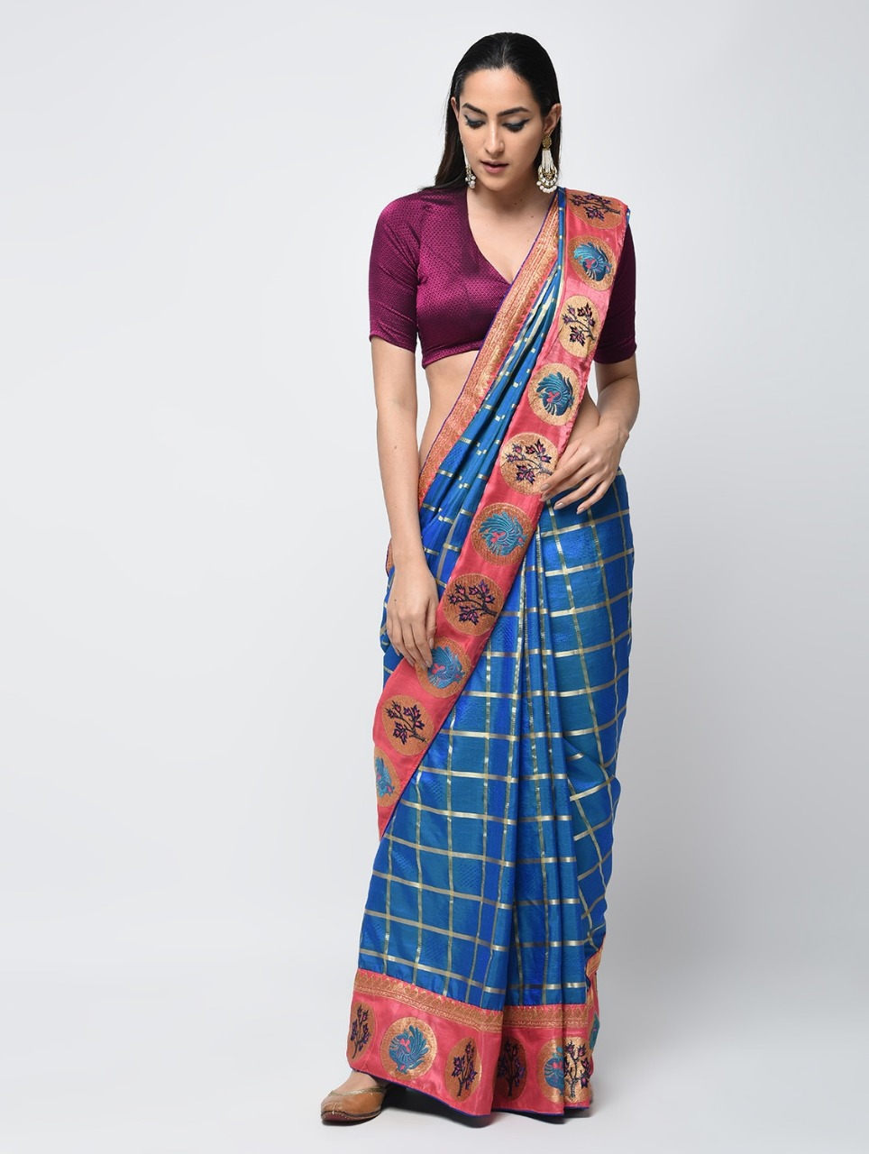 Designer Latest Silk Embroidered Sarees Collection At Wholes...