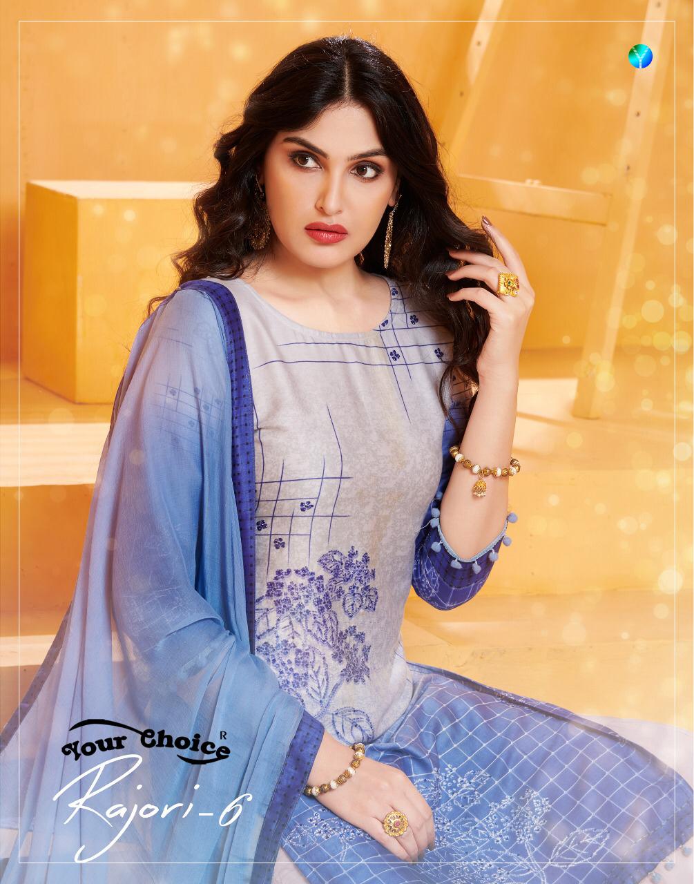 Your Choice Rajori Vol 6 Printed Pure Cotton Dress Material ...