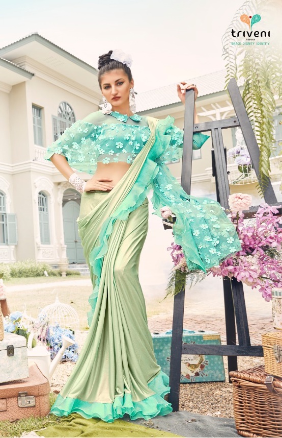 Triveni Guzarish Designer Fancy Fabric Party Wear Sarees Col...