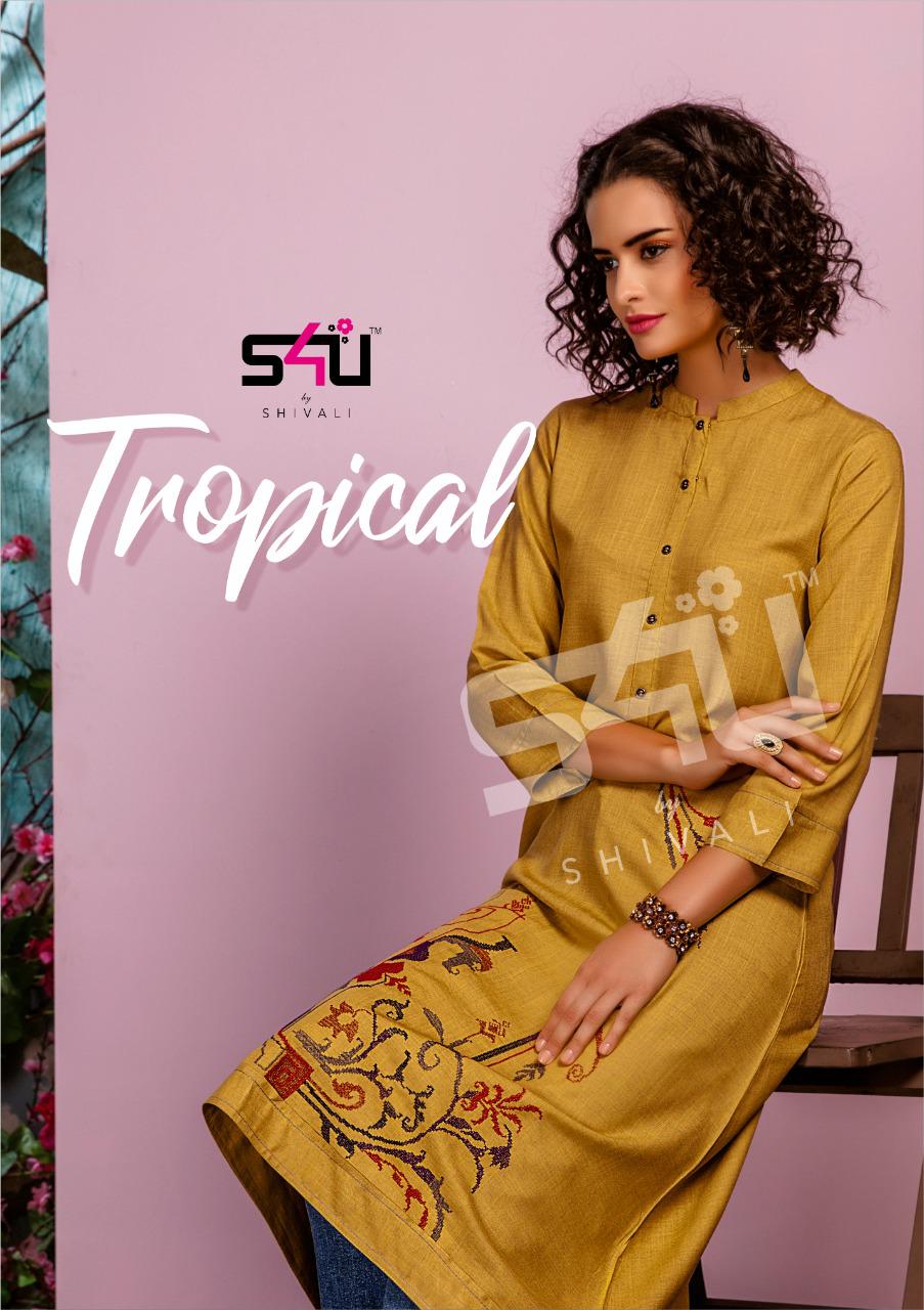 Shivali S4u Tropical Designer Printed Fancy Fabric Straight ...