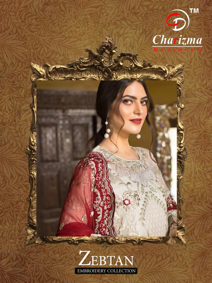Charizma Designer Zebtan Faux Georgette With Embroidery Work...