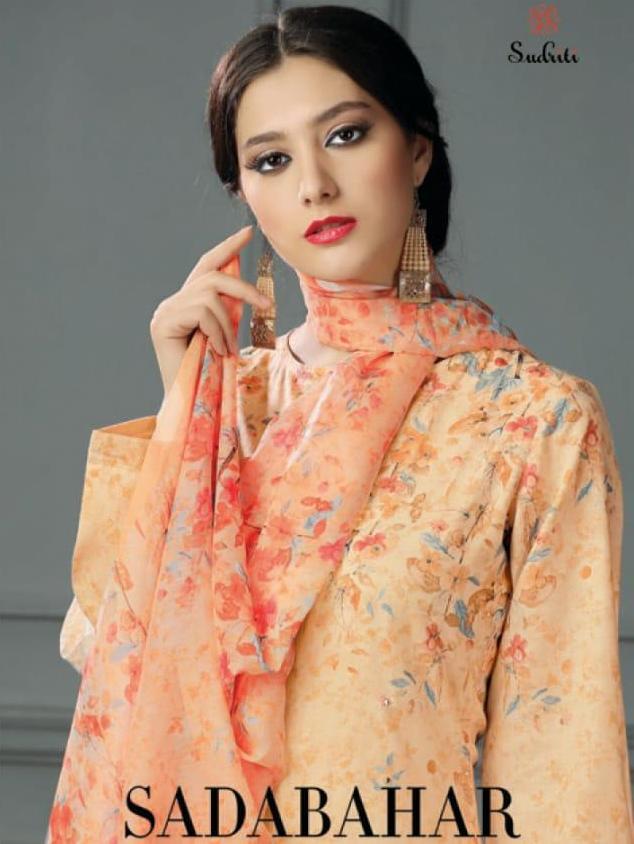 Sahiba Sudriti Sadabahar Digital Printed Cotton With Handwor...