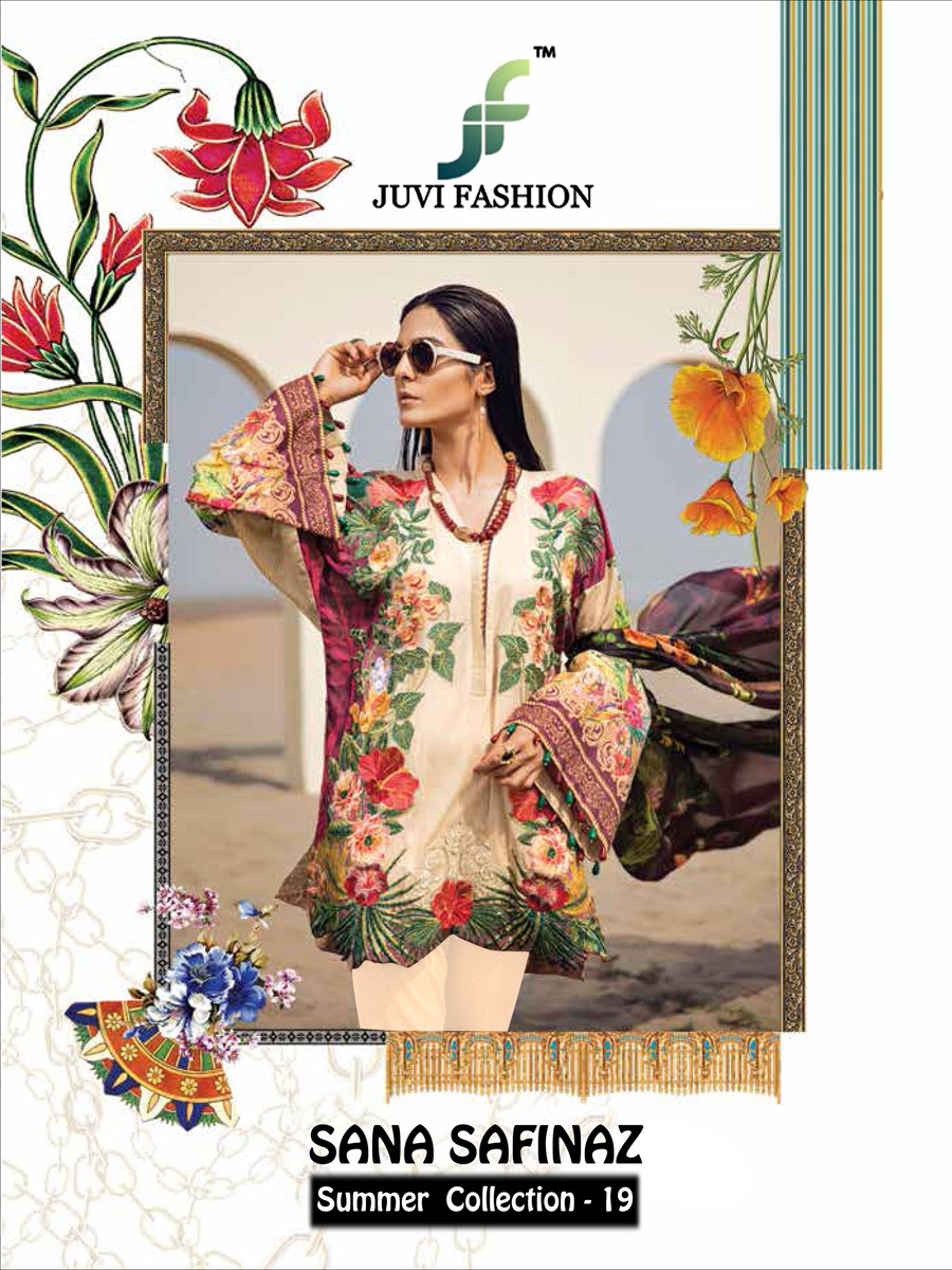 Juvi Fashion Sana Safinaz Summer Collection 19 Cotton With D...