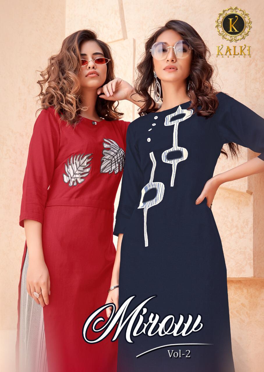 Kalki Fashion Mirrow Vol 2 Designer Printed Rayon With Work ...