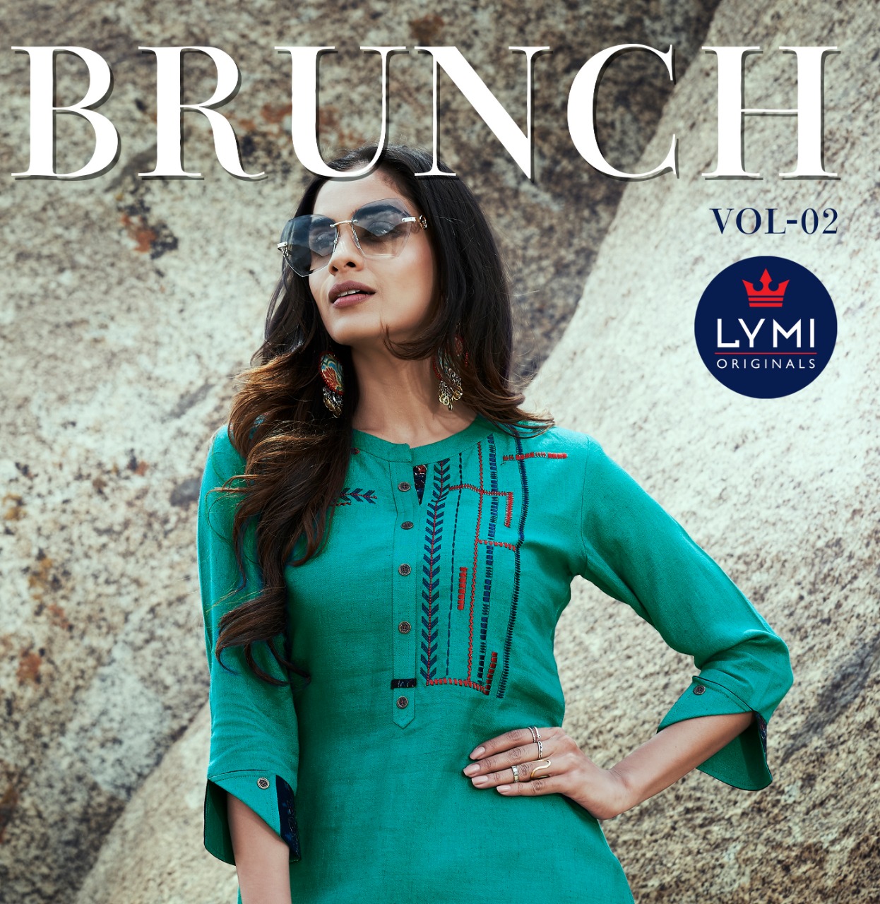Kessi Fabrics Lymi Brunch Vol 2 Rayon Flex With Embroidery W...
