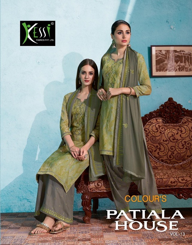 Kessi Fabrics Colour's By Patiyala Vol 13 Printed Satin With...