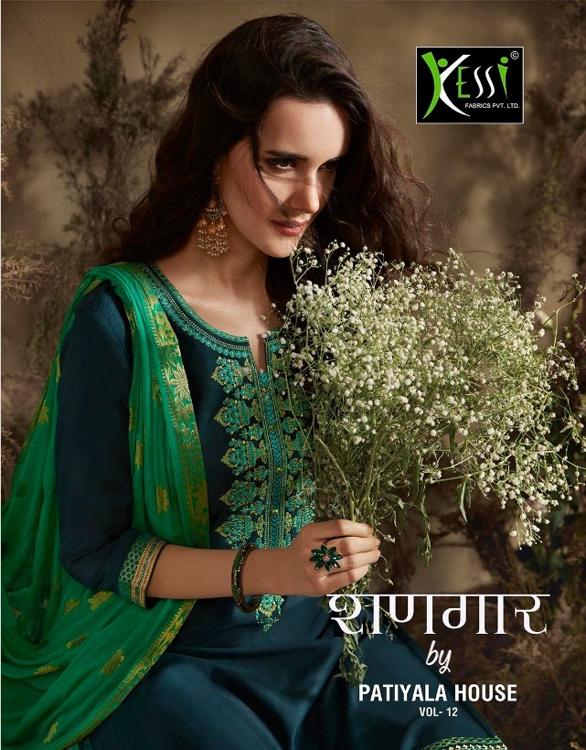 Kessi Fabrics Shangar By Patiyala House Vol 12 Jam Silk Cott...