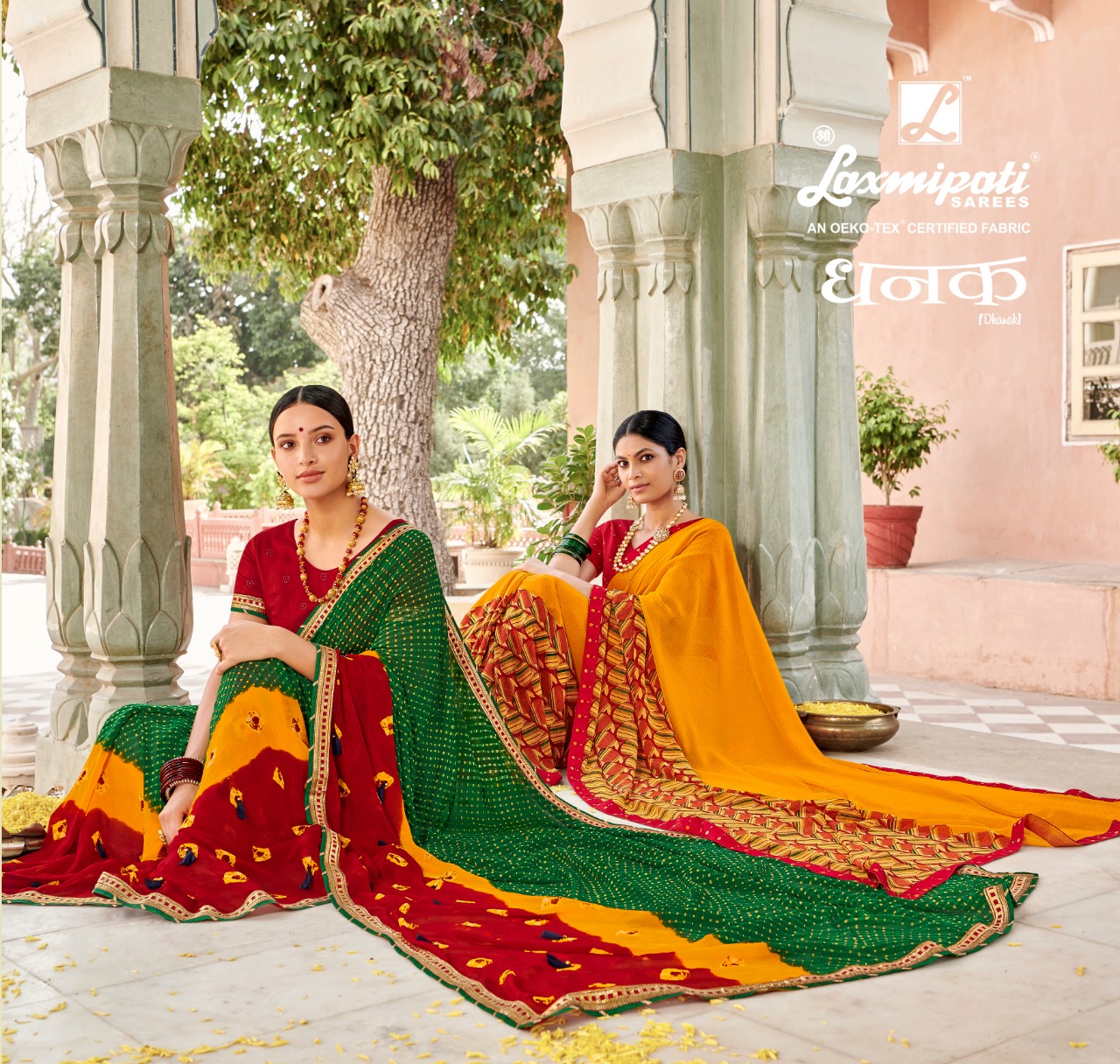 Laxmipati Sarees Dhanak Designer Printed Fancy Fabric Sarees...