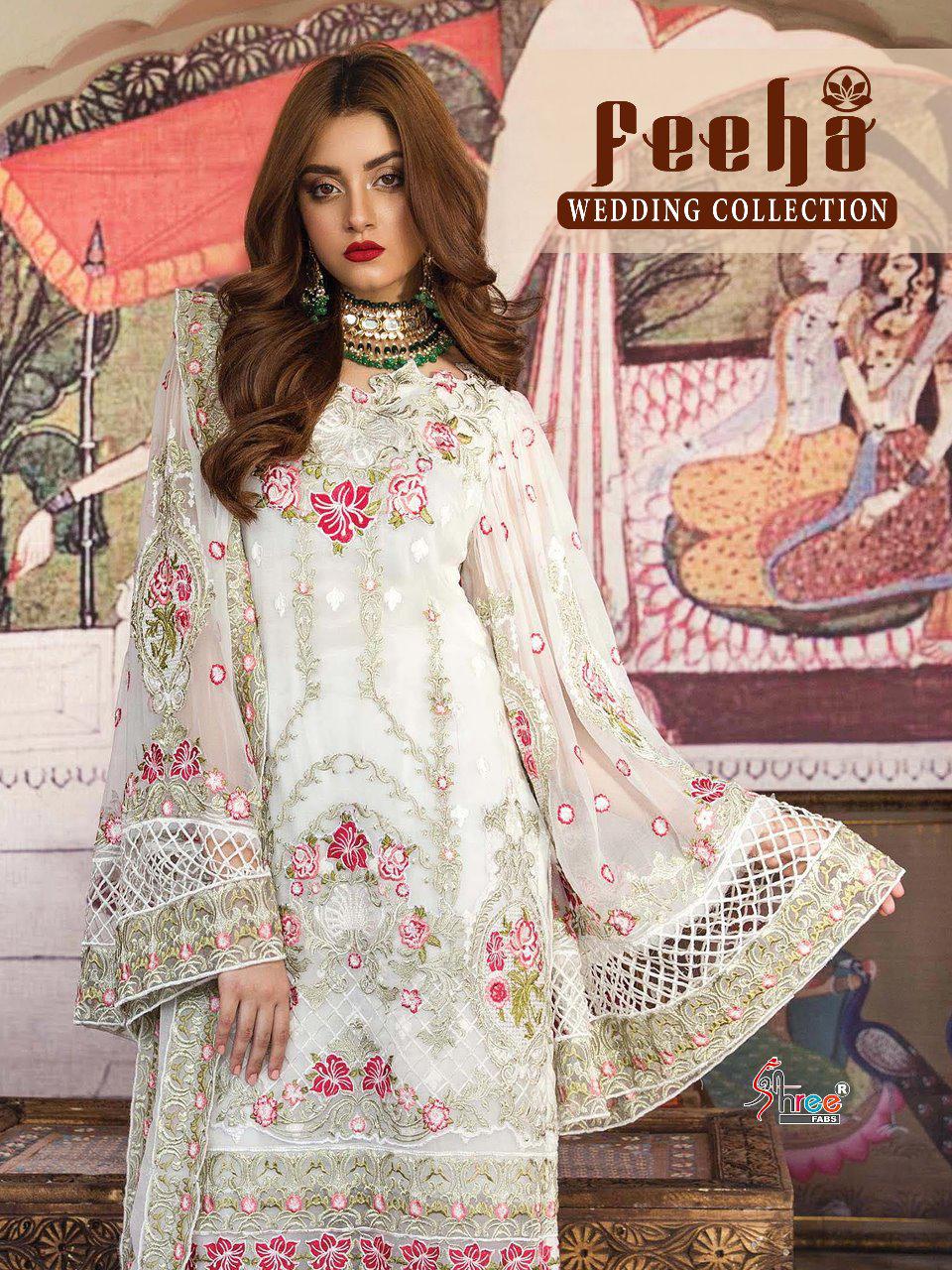 Shree Fabs Feeha Heavy Embroidered Faux Georgette Pakistani ...