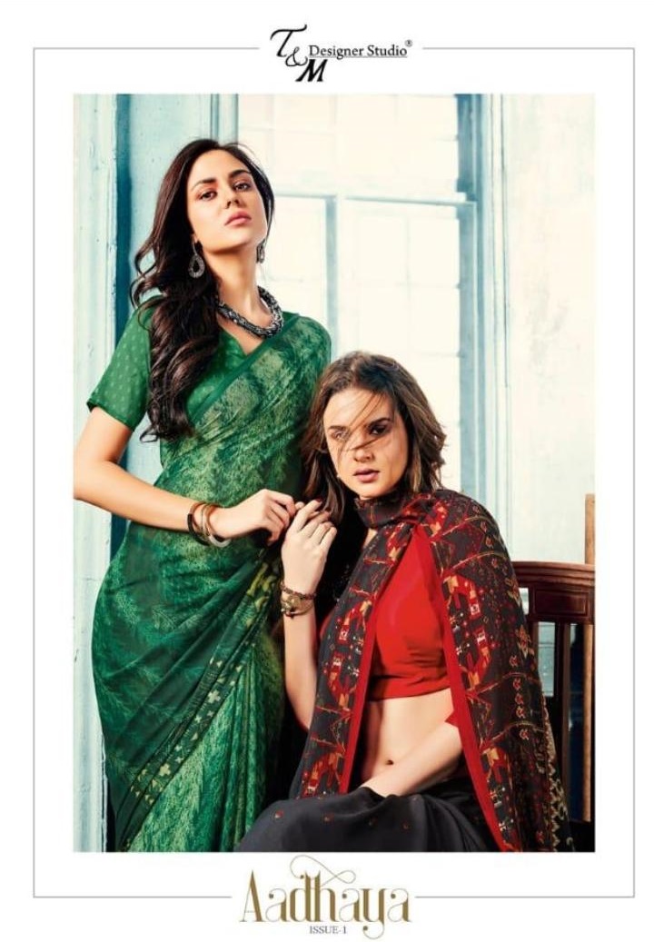T&m Designer Studio Aadhaya Digital Printed Silk Fancy Saree...