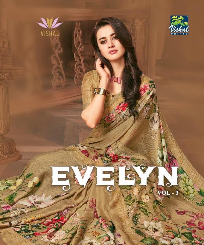 Vishal Prints Evelyn Vol 3 Printed Fancy Fabric Sarees Colle...