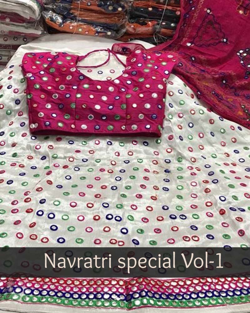 Navratri Special Vol 1 Designer Rayon Heavy Kutchi Work Chan...