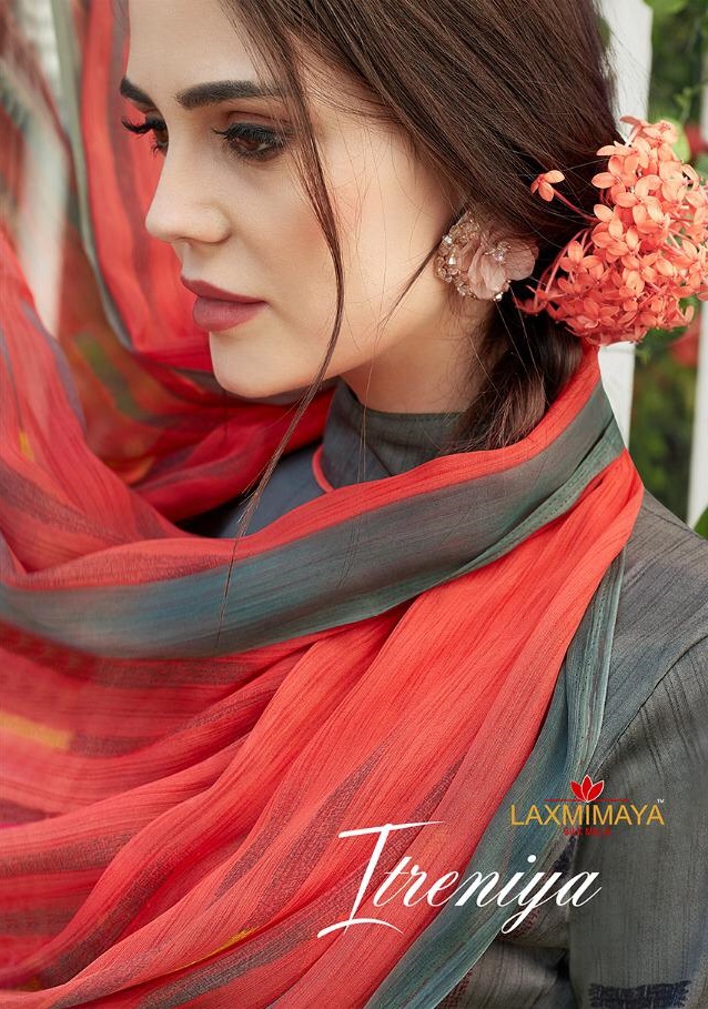 Laxmimaya Itreniya Printed Pure Jam Silk With Embroidery Wor...