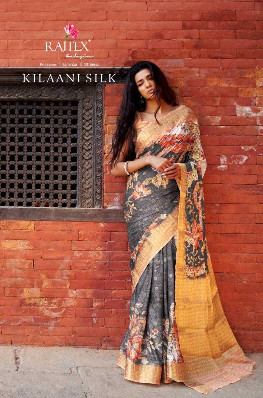 Rajtex Kilaani Silk Designer Printed Fancy Fabric Sarees Col...