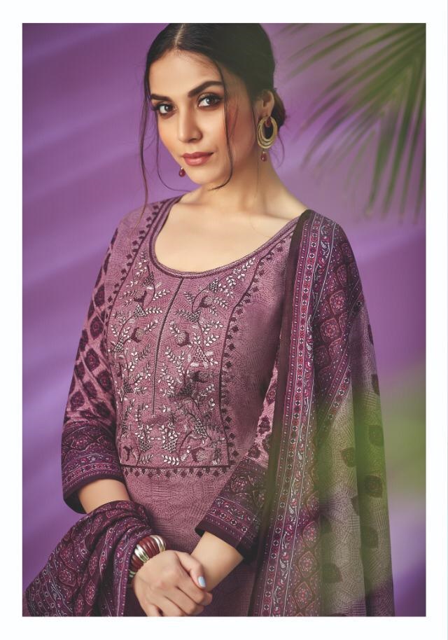 Alok Suits Pakiza Digital Printed Pure Cambric Cotton With T...