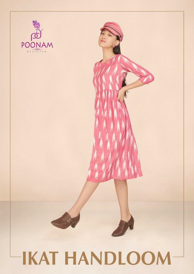 Poonam Designer Ikat Handloom Printed Cotton Handloom Readym...