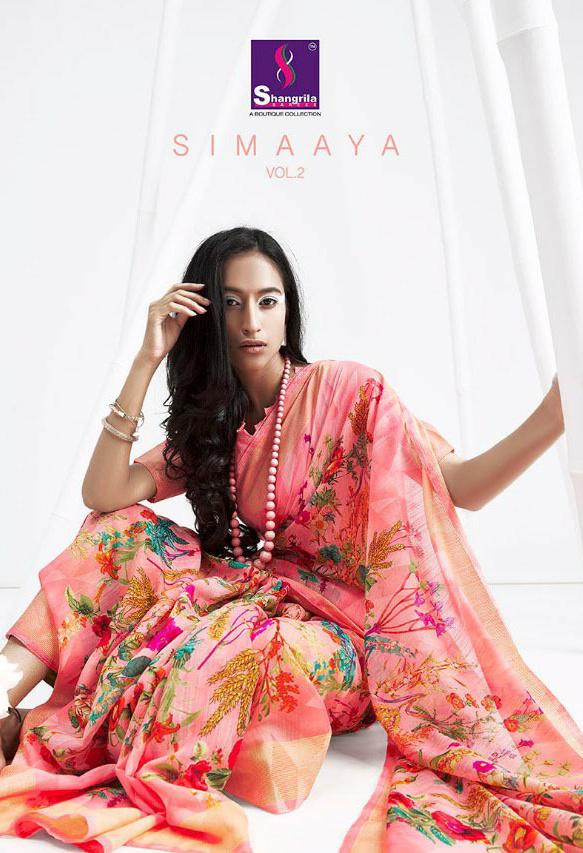 Shangrila Sarees Simaaya Vol 2 Floral Printed Handloom Cotto...