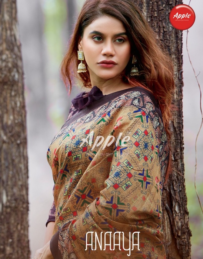 Apple Saree Anaaya Designer Printed Soft Cotton Silk Sarees ...