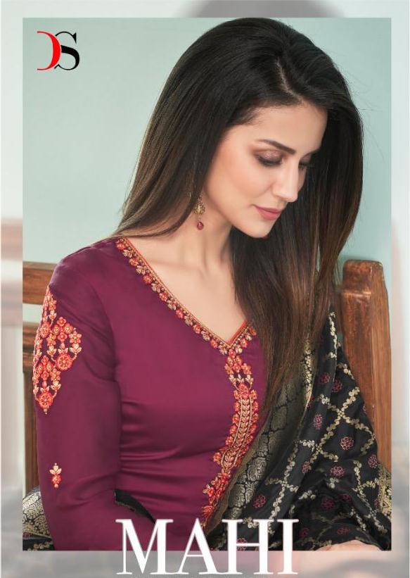 Deepsy Suits Mahi Satin Georgette With Embroidery Handwork D...