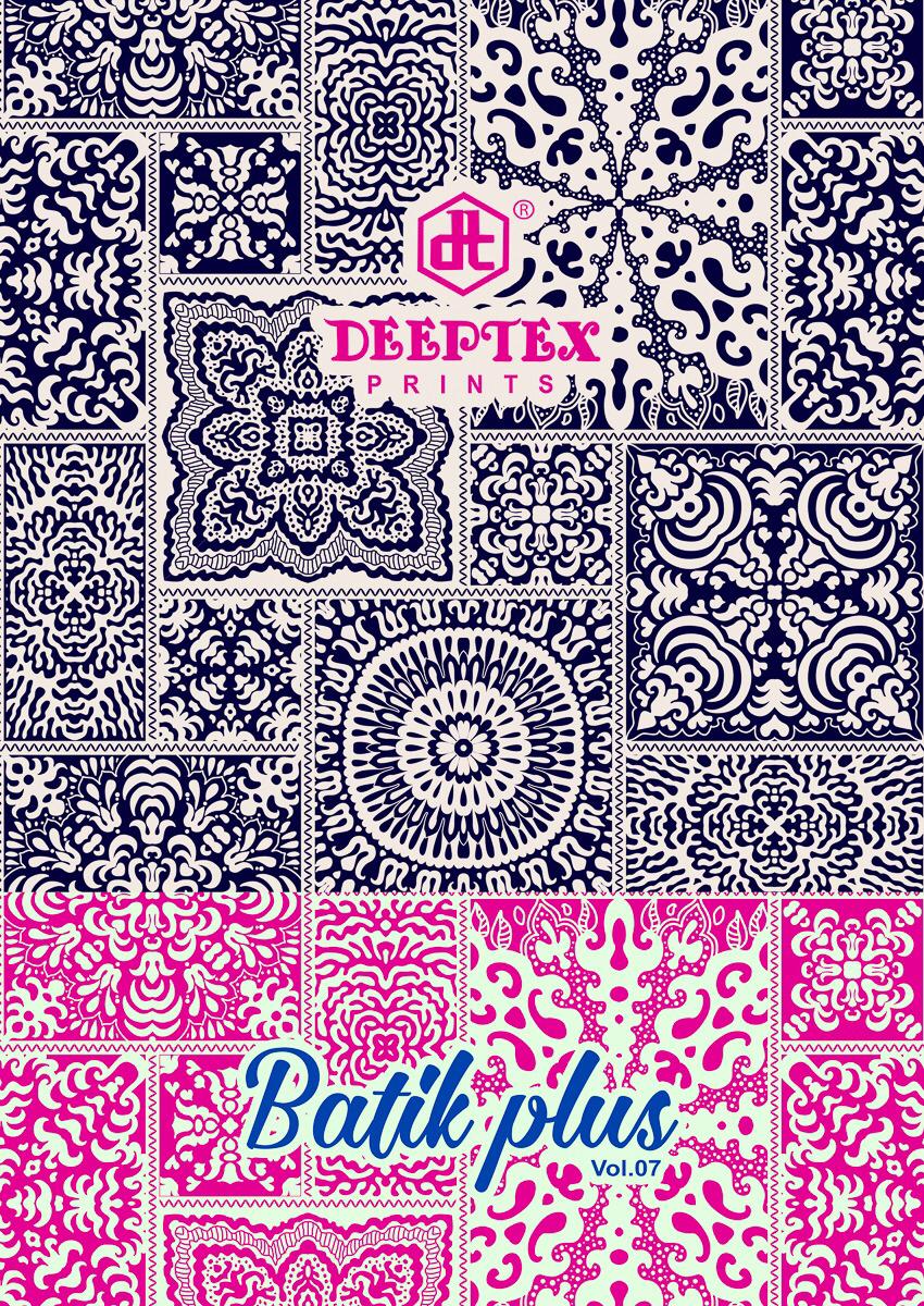 Deeptex Prints Batik Plus Vol 7 Printed Cotton Dress Materia...