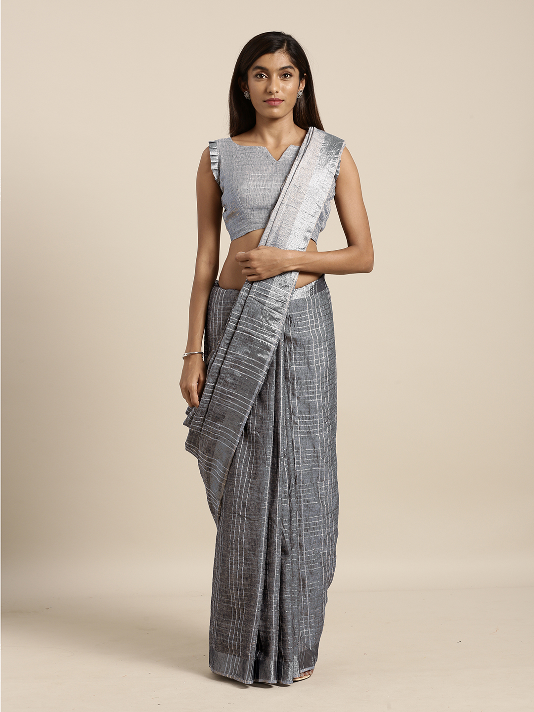 Designer Cotton Linen Silk Sarees Manufacturers Surat