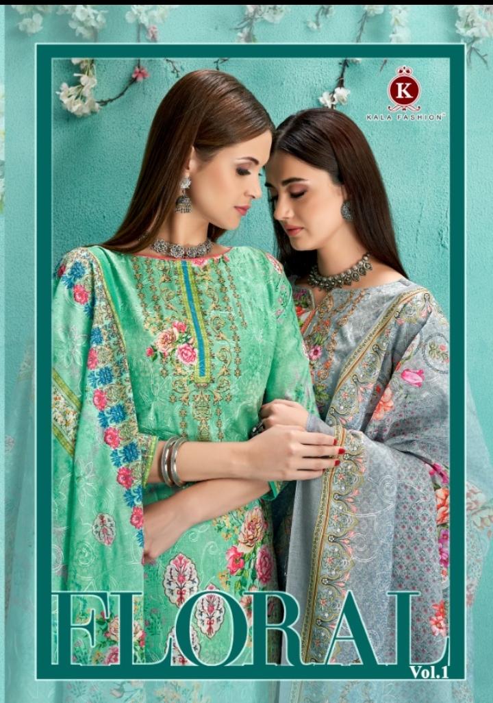 Kala Fashion Floral Vol 1 Digital Printed Cotton With Aari W...