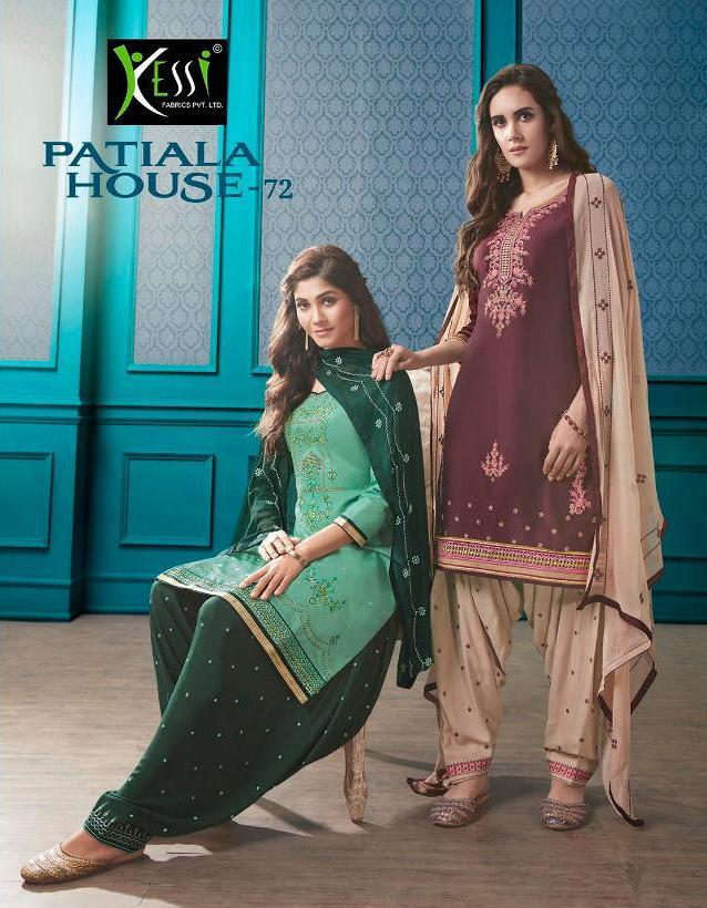 Kessi Fabrics Patiyala House Vol 72 Cotton Satin With Embroi...