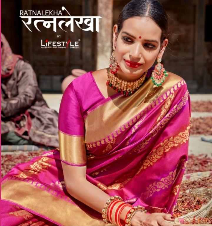 Lifestyle Sarees Ratnalekha Designer Weaving Rich Pallu Trad...