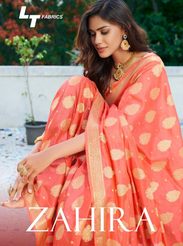 Lt Fabrics Zahira Printed Linen Silk Sarees Wholesaler Surat