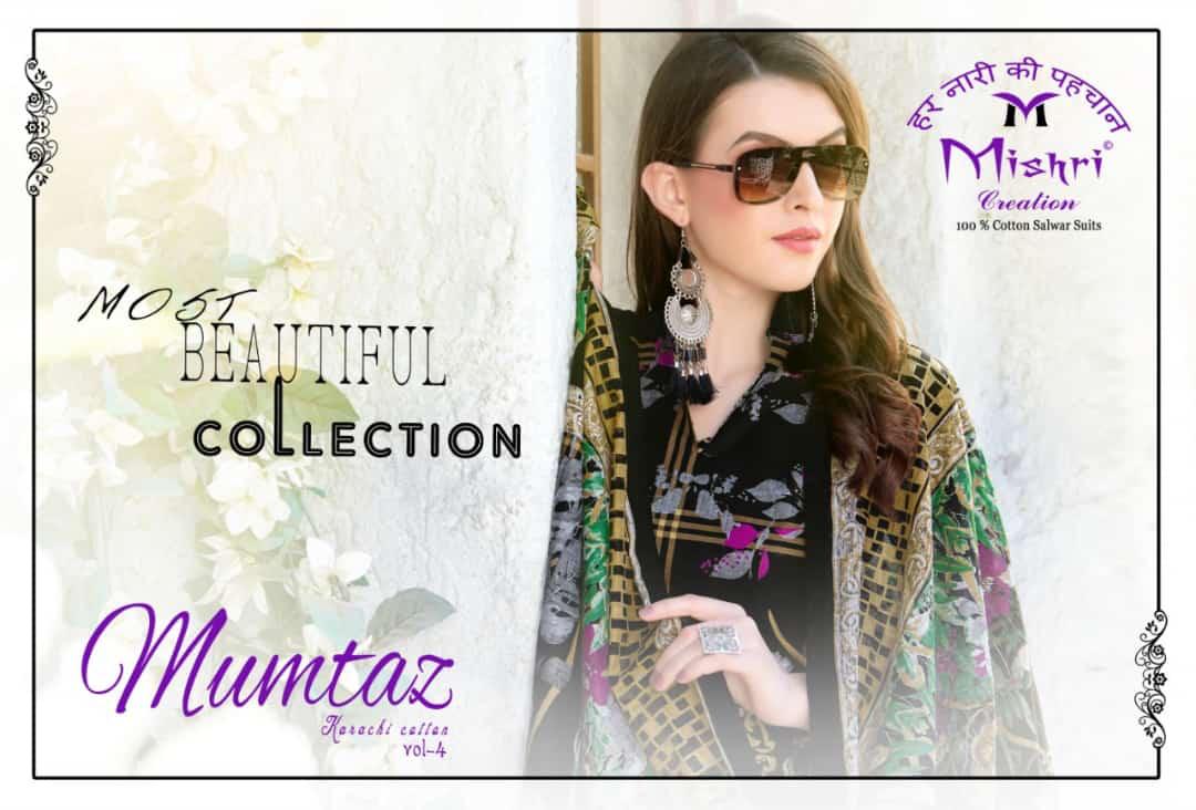 Mishri Creation Mumtaz Vol 4 Printed Cotton Dress Material C...