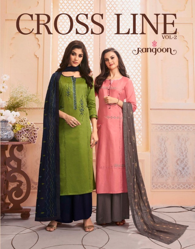 Kessi Fabrics Rangoon Cross Line Vol 2 Jam Satin With Embroi...