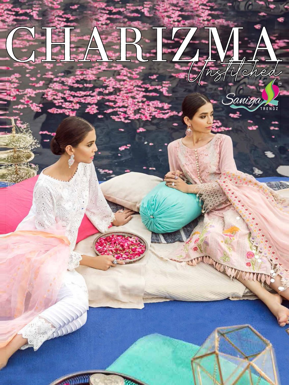 Saniya Trendz Charizma Unstitched Printed Pure Cambric Cotto...