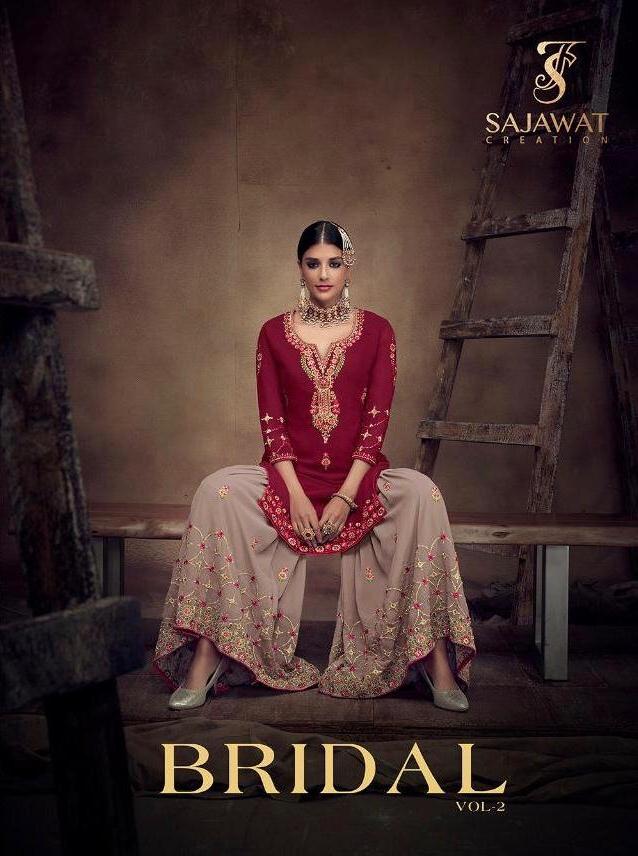Sajawat Creation Bridal Vol 2 Heavy Faux Georgette With Embr...