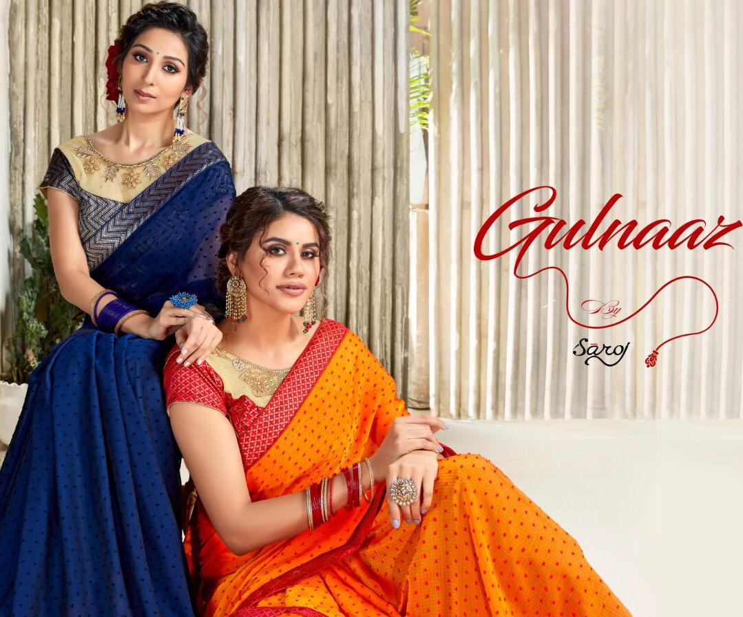 Saroj Gulnaaz Fancy Fabric Sarees Collection At Wholesale Ra...