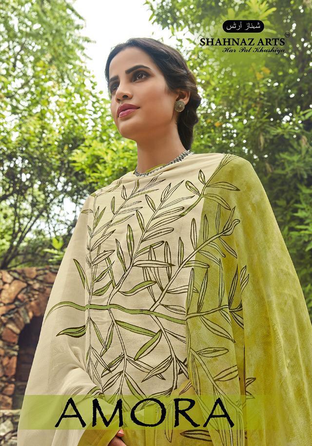 Shahnaz Arts Amora Printed Pure Glace Cotton With Embroidery...