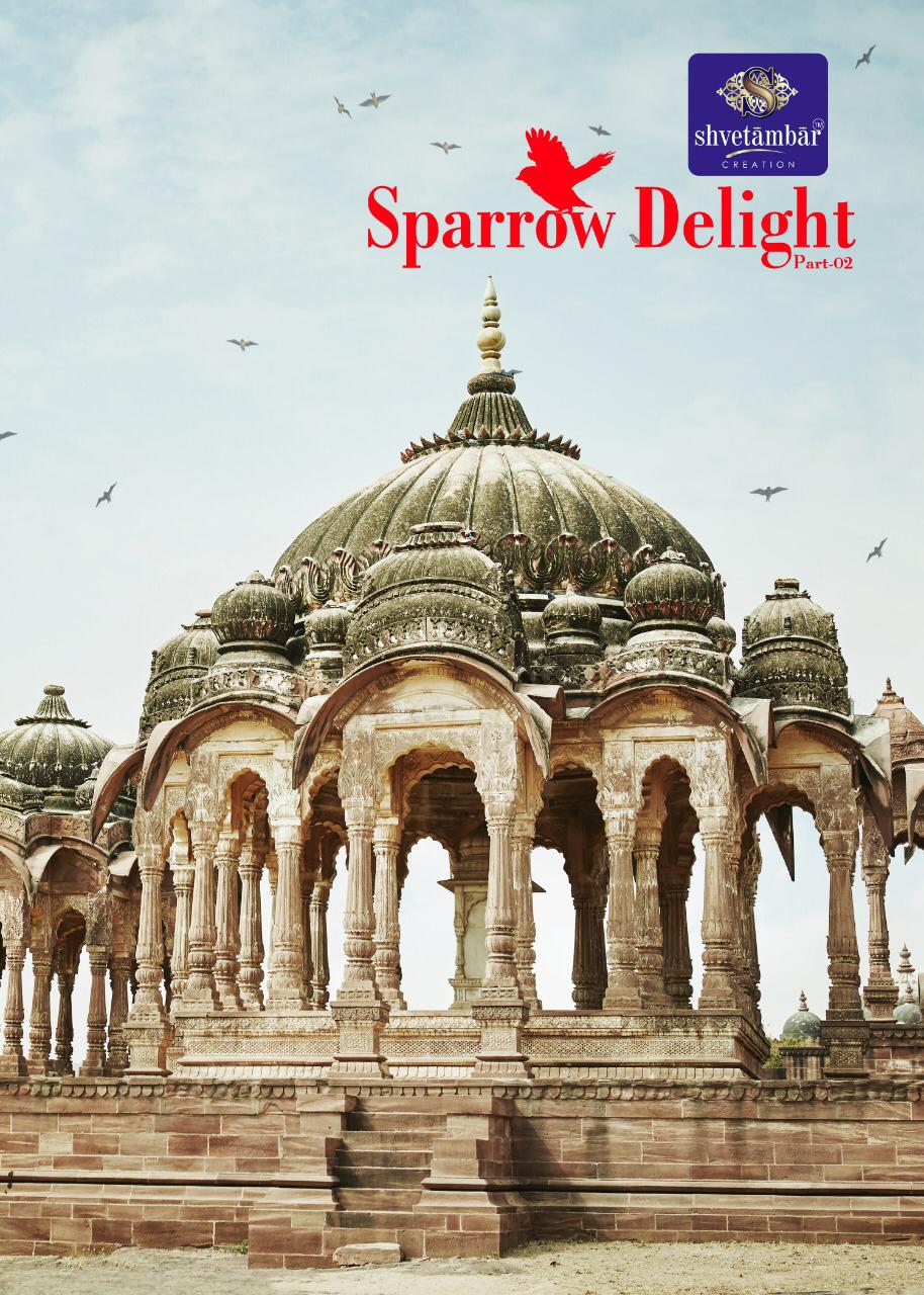 Shvetambar Creation Sparrow Delight Vol 2 Linen With Digital...