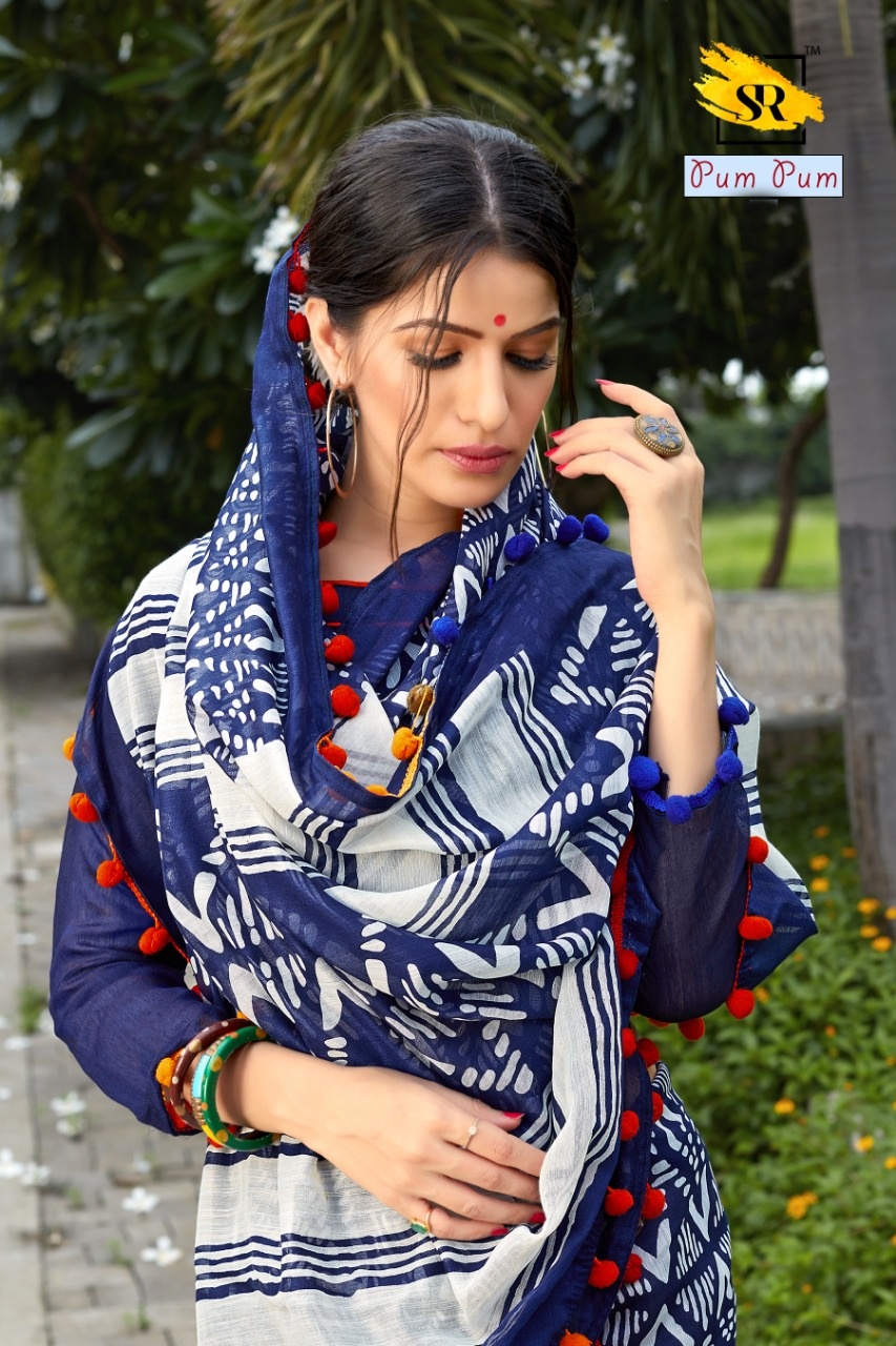 Sr Sarees Pum Pum Designer Printed Soft Cotton Sarees Collec...