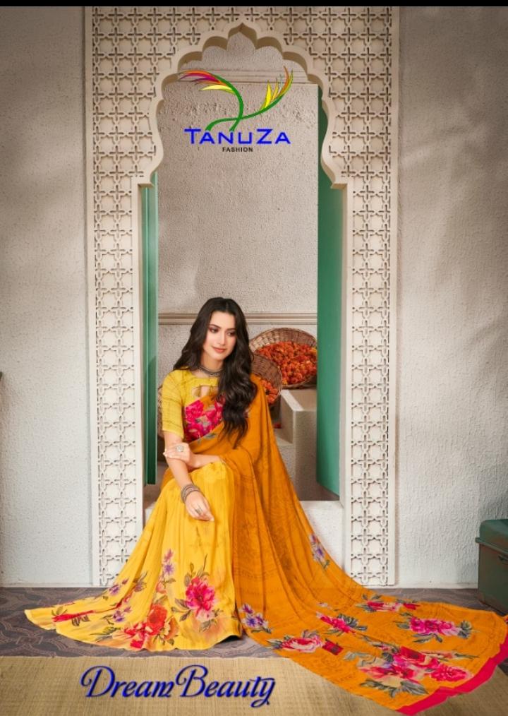 Tanuza Fashion Dream Beauty Floral Digital Printed Georgette...