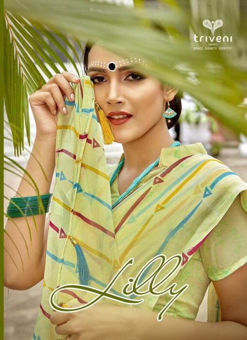 Triveni Lilly Regular Wear Printed Georgette Sarees Collecti...