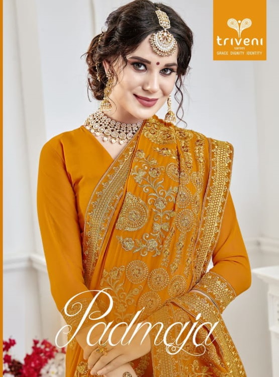 Triveni Padmaja Designer Georgette With Heavy Embroidery Wor...