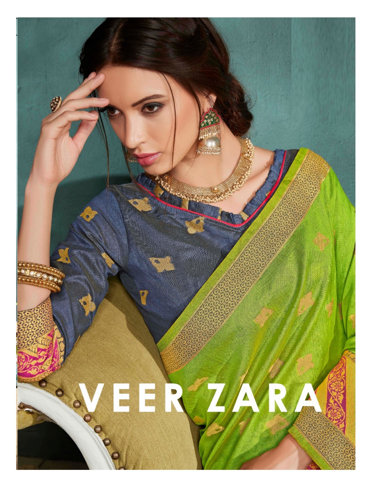 Shangrila Sarees Veer Zara Designer Weaving Silk Sarees Coll...