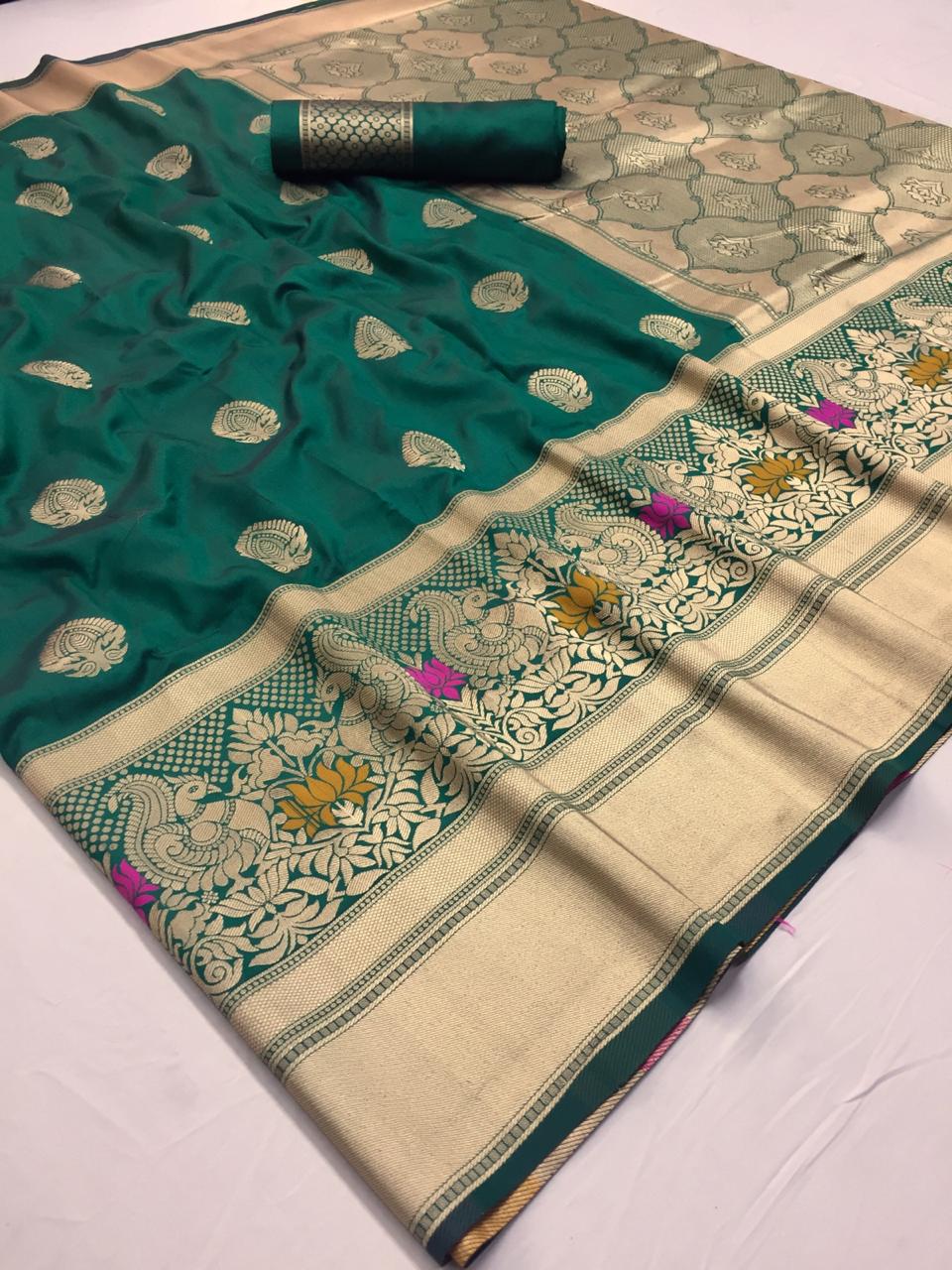Morla Collection Designer Banarasi Weaving Silk Sarees At Wh...