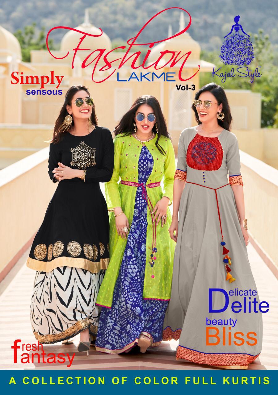 Kajal Style Fashion Lakme Vol 3 Designer Printed Heavy Rayon...