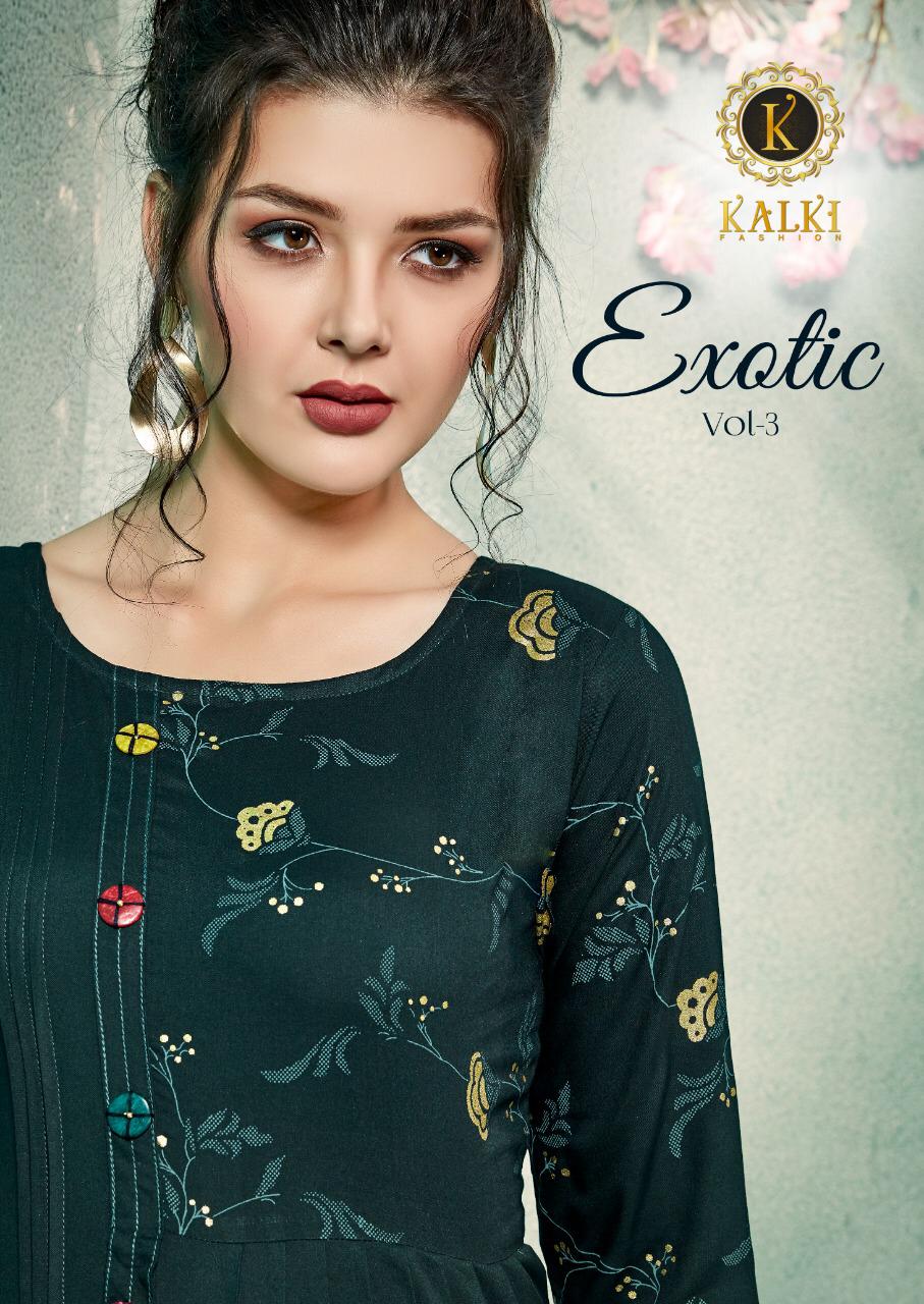 Kalki Fashion Exotic Vol 3 Printed Rayon Readymade Kurtis At...
