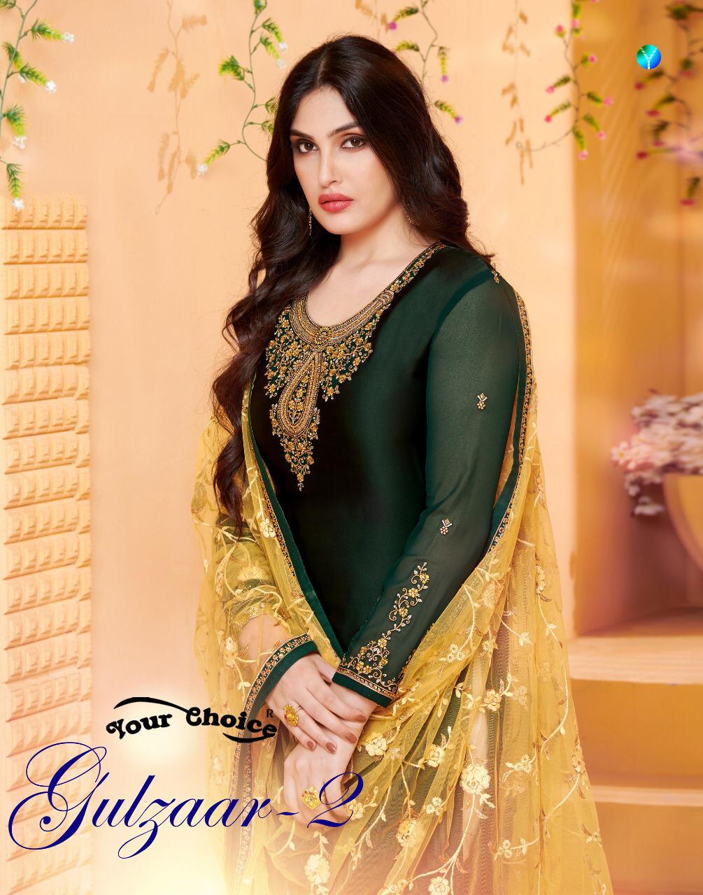 Your Choice Gulzar Vol 2 Satin Georgette With Embroidery Wor...