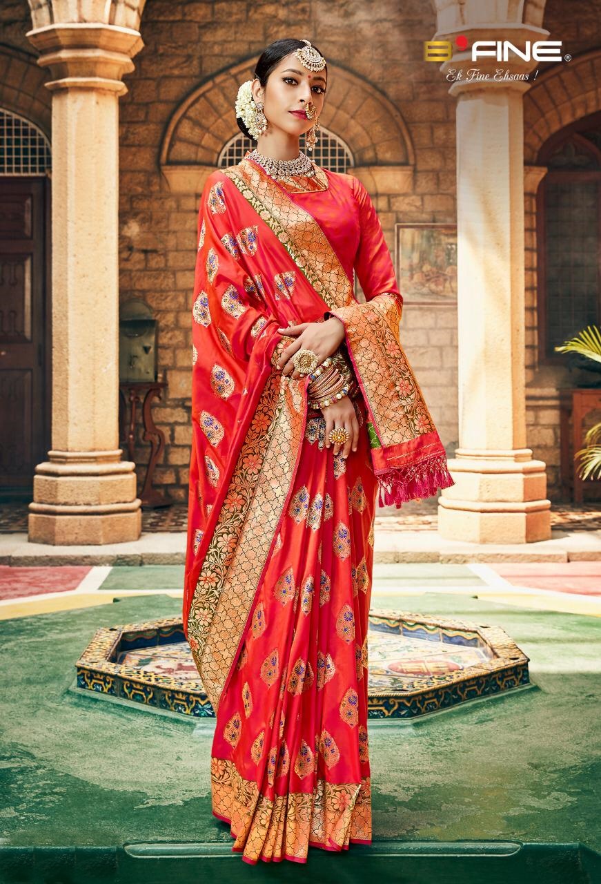Virasat 221 Colours Designer Heavy Banarasi Silk Wedding Sar...
