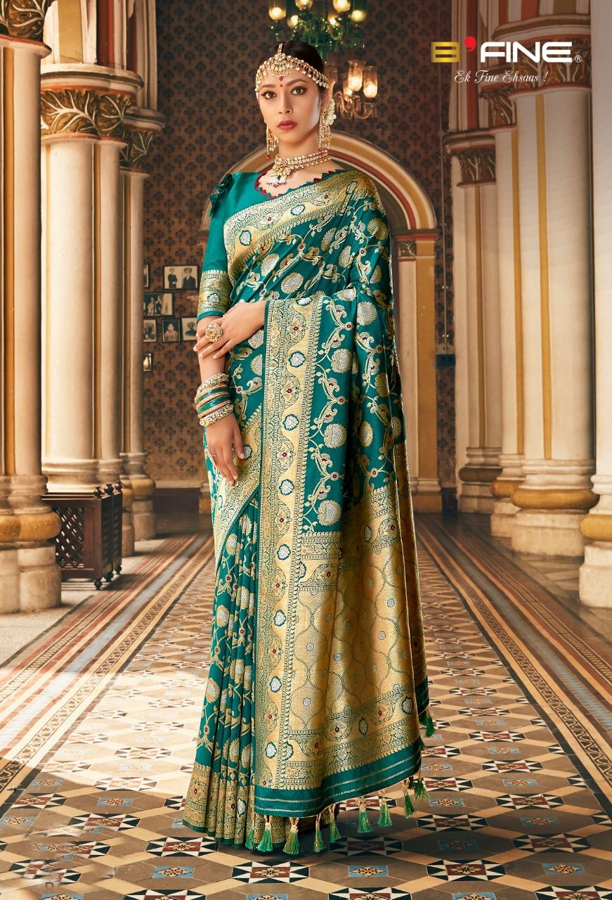 Virasat 225 Colours Designer Heavy Banarasi Silk Wedding Sar...
