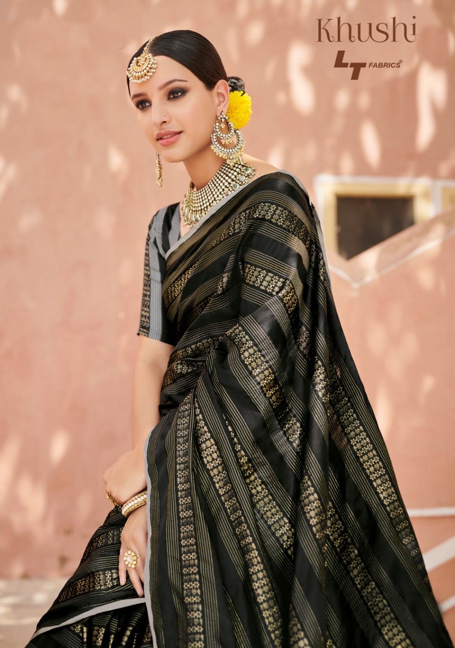 Lt Fabrics Khushi Designer Silk Sarees Collection At Wholesa...