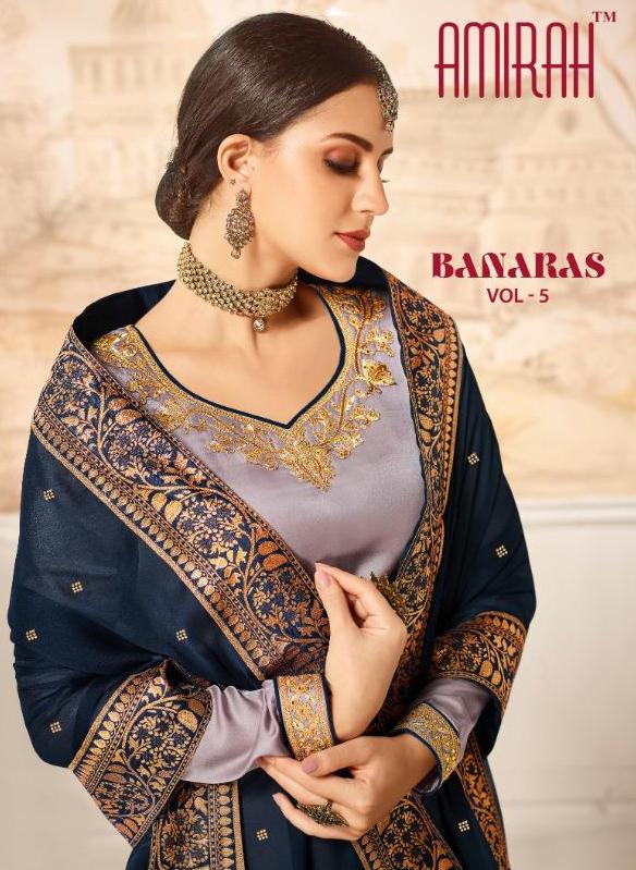 Amirah Fashion Banaras Vol 5 Modal Satin Silk With Embroider...