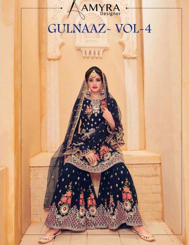 Amyra Designer Gulnaaz Vol 4 Georgette With Heavy Embroidery...